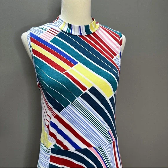 Anthropologie MAEVE geometric soft mock neck knit dress, M. - Picture 7 of 13